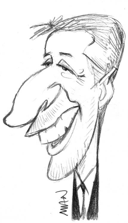 Caricature : De Caunes Antoine Caricature : De Caunes Antoine