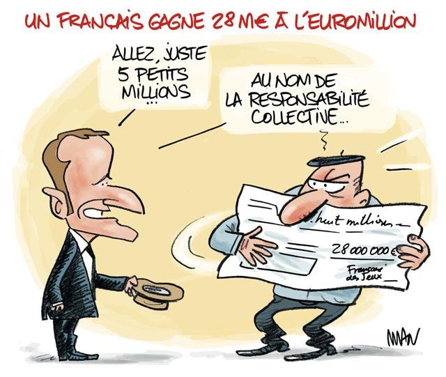 Dessin de presse : Euromillion presse : Euromillion