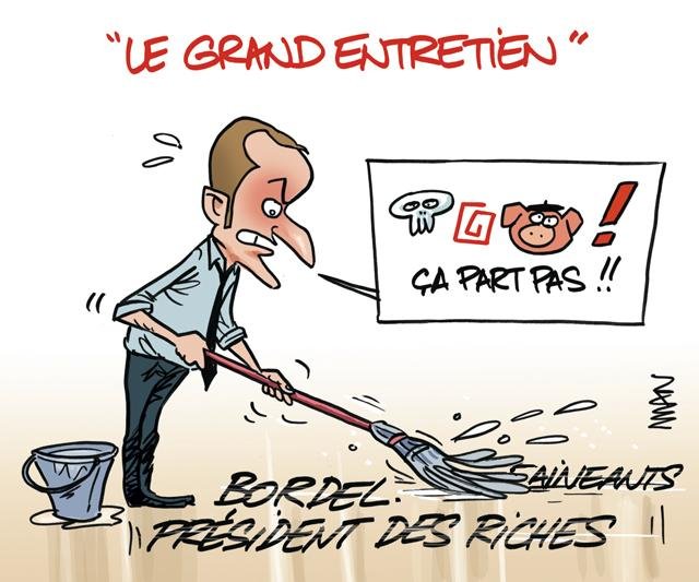Dessin de presse : Entretien presse : Entretien