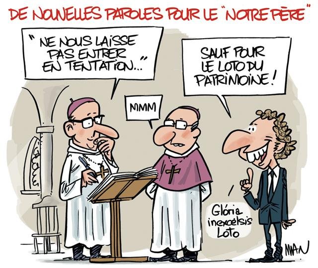 Dessin de presse : Notre père presse : Notre père