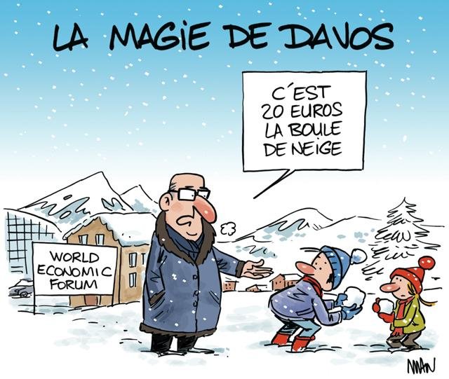 Dessin de presse : Davos 2018 presse : Davos 2018