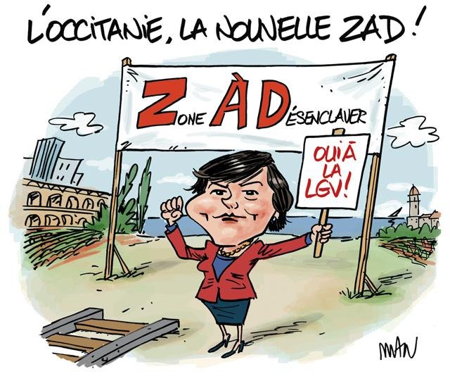 Dessin de presse : ZAD Occitane presse : ZAD Occitane