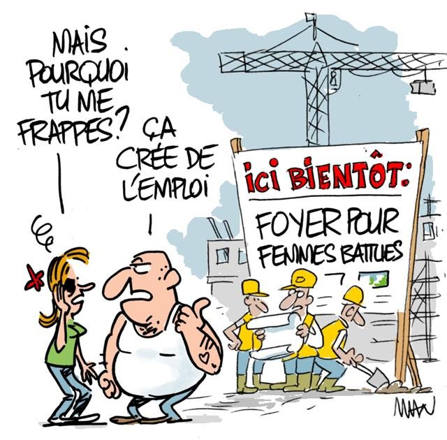 Dessin de presse : Femmes battues presse : Femmes battues