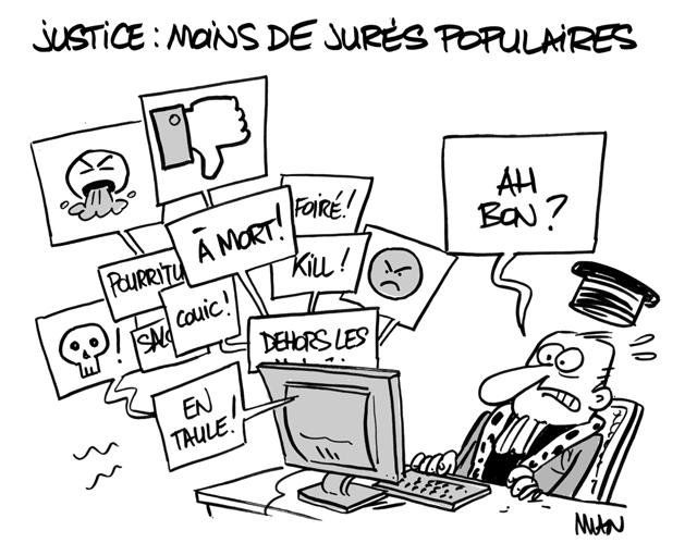 Dessin de presse : Jurés presse : Jurés