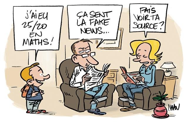 Dessin de presse : Fake news presse : Fake news