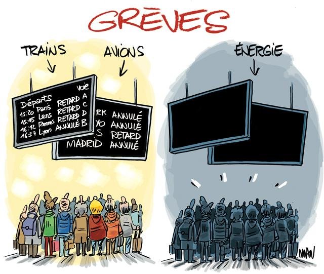 Dessin de presse : Grèves presse : Grèves