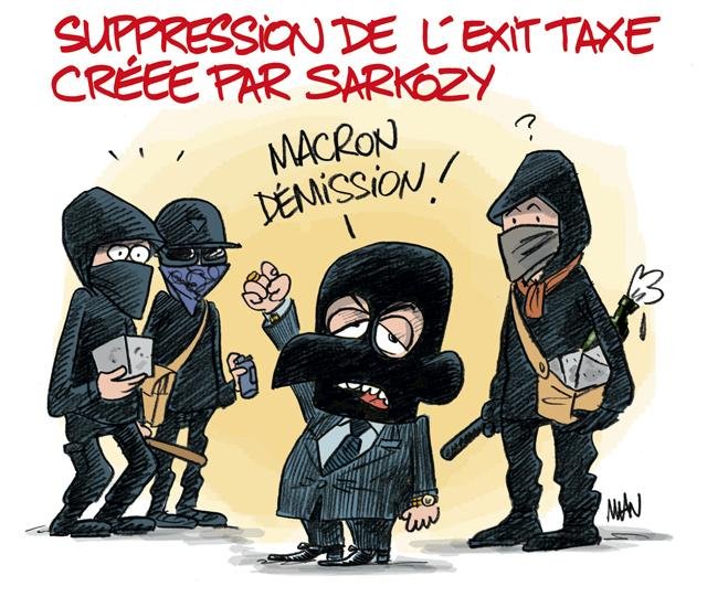 Dessin de presse : Exit taxe presse : Exit taxe