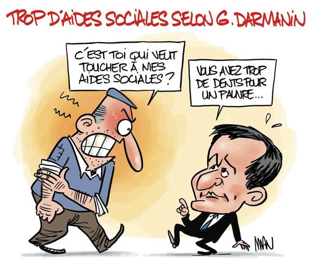 Dessin de presse : Aides sociales presse : Aides sociales