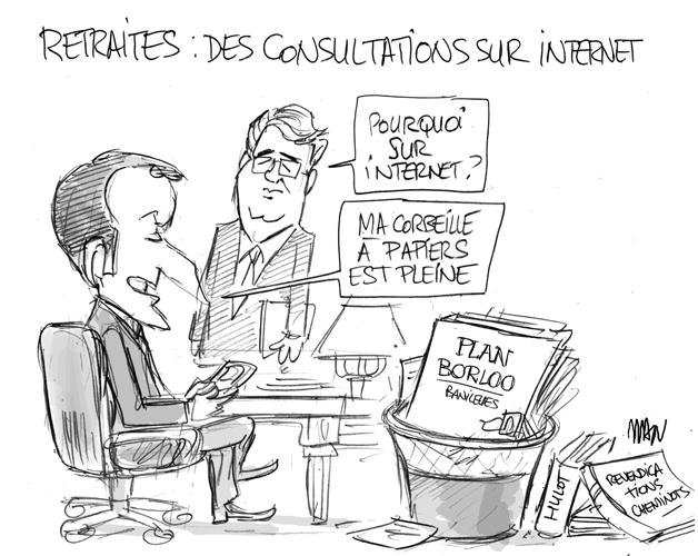 Dessin de presse : Consultation presse : Consultation
