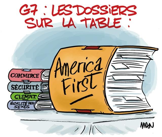 Dessin de presse : G7 presse : G7
