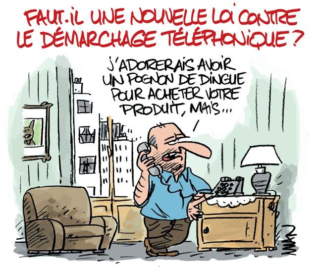 Dessin de presse : Démarchage presse : Démarchage