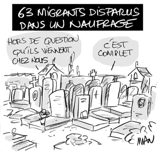 Dessin de presse : Naufrage presse : Naufrage