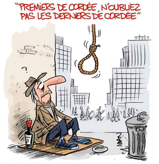 Dessin de presse : Cordée presse : Cordée