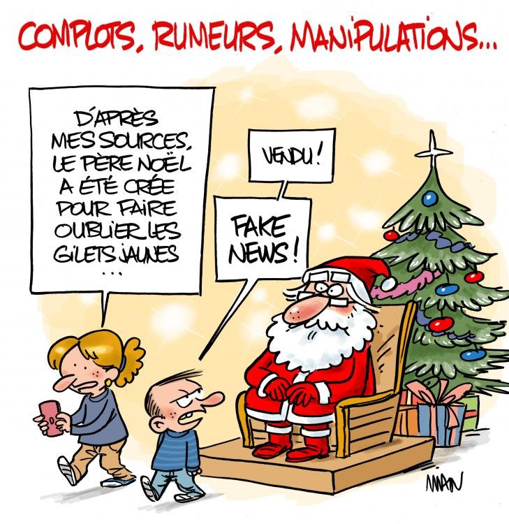 Dessin de presse : Fake News presse : Fake News
