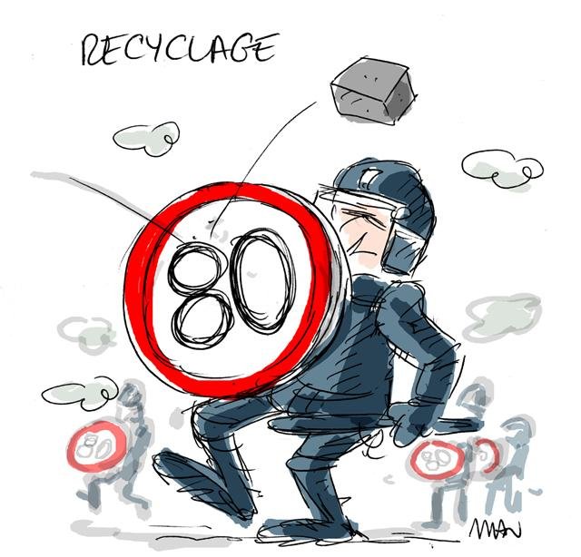Dessin de presse : Recyclage presse : Recyclage
