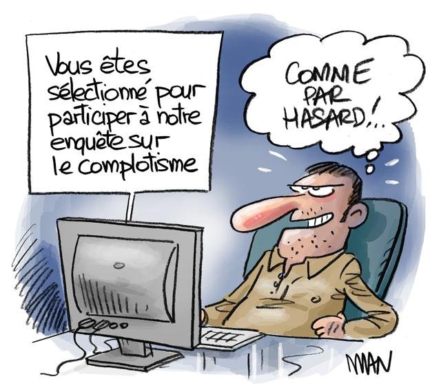 Dessin de presse : Complotisme presse : Complotisme