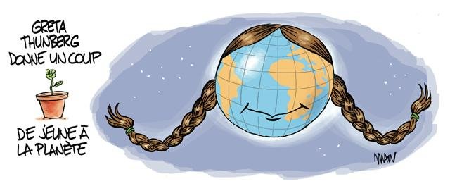 Dessin de presse : Greta Thunberg presse : Greta Thunberg