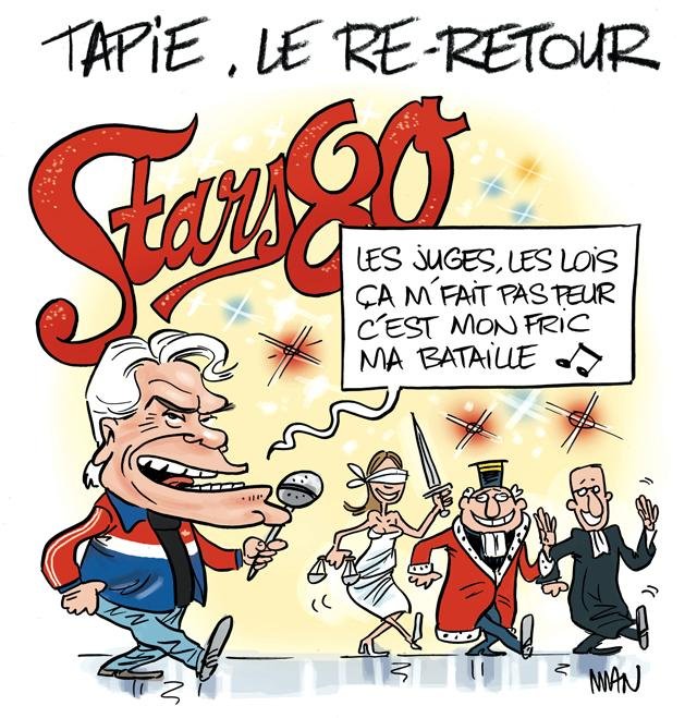 Dessin de presse : Procès Tapie presse : Procès Tapie