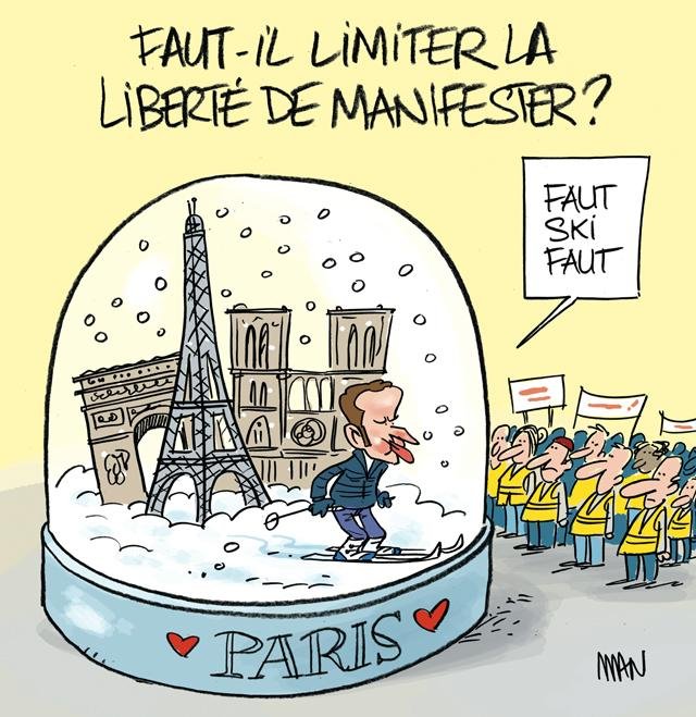 Dessin de presse : Liberté de manifester presse : Liberté de manifester