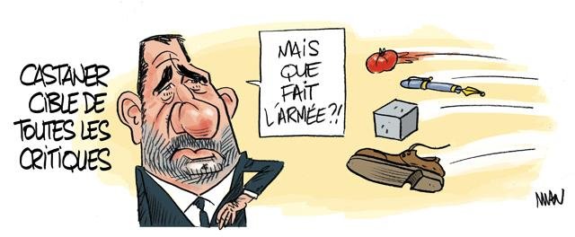 Dessin de presse : Castaner cible presse : Castaner cible