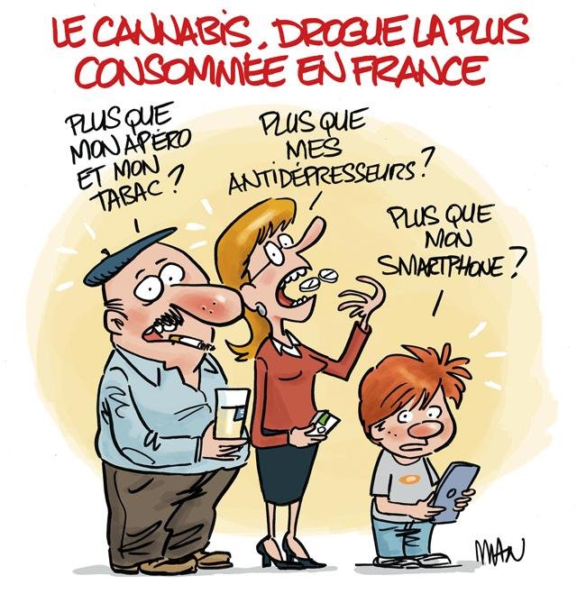 Dessin de presse : Cannabis en France presse : Cannabis en France