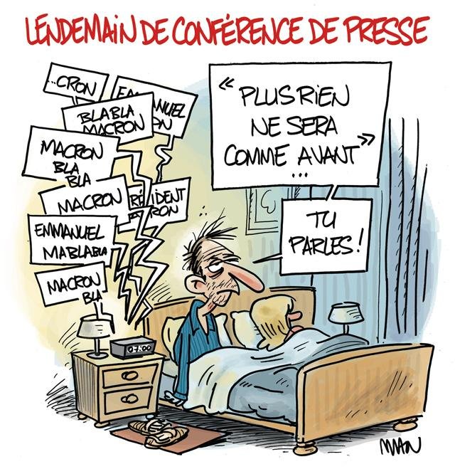 Dessin de presse : Comme avant presse : Comme avant