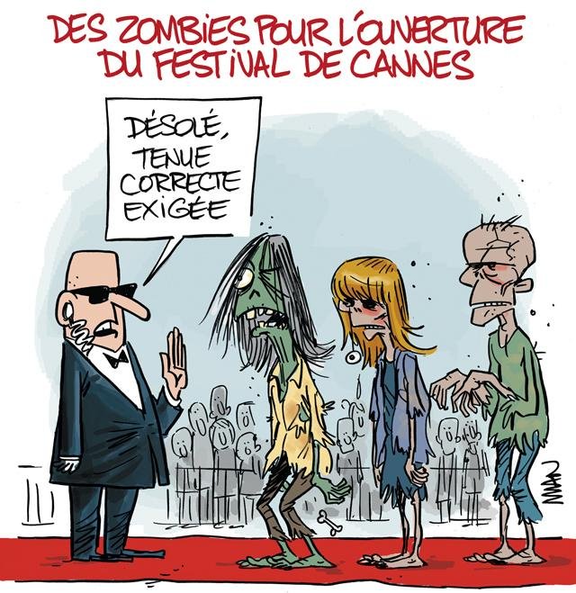 Dessin de presse : Cannes-Zombies presse : Cannes-Zombies