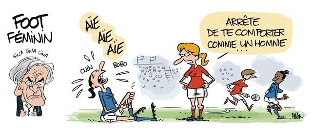 Dessin de presse : Foot féminin presse : Foot féminin