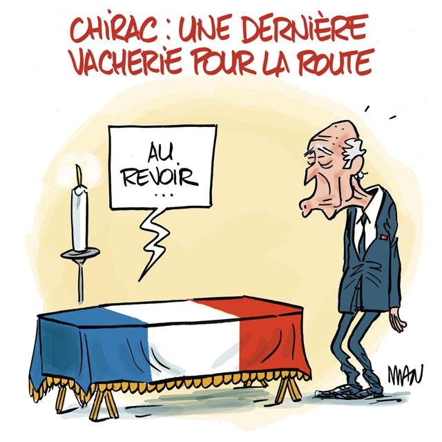 Dessin de presse : Chirac-vacherie presse : Chirac-vacherie