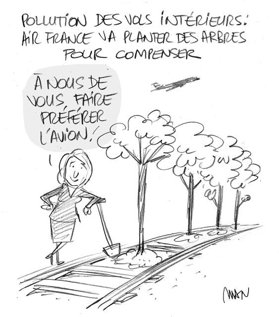 Dessin de presse : Air France presse : Air France