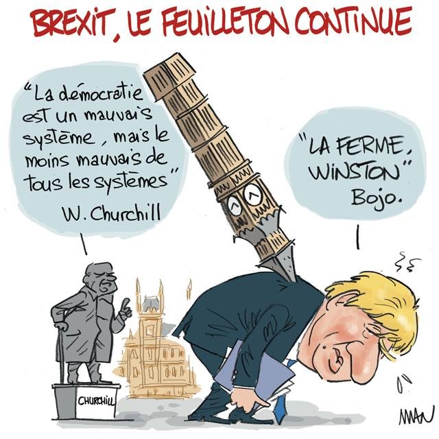 Dessin de presse : Brexit suite presse : Brexit suite