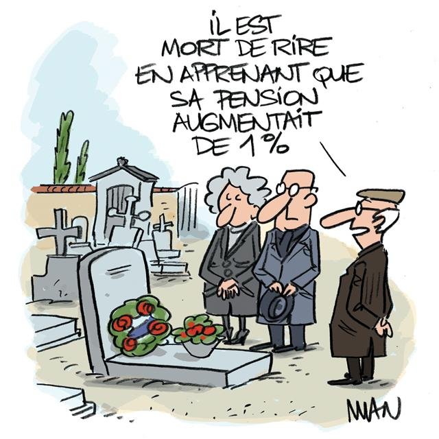 Dessin de presse : Pension presse : Pension