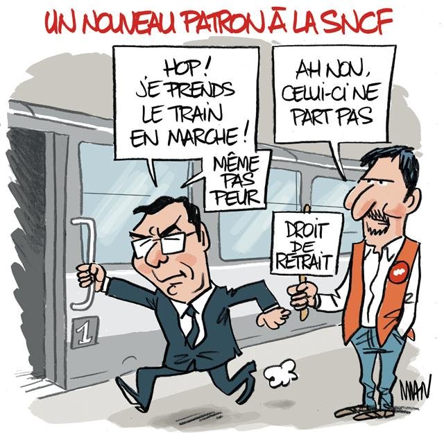 Dessin de presse : Farandou-SNCF presse : Farandou-SNCF
