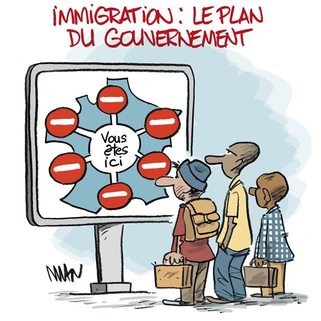 Dessin de presse : Immigration presse : Immigration