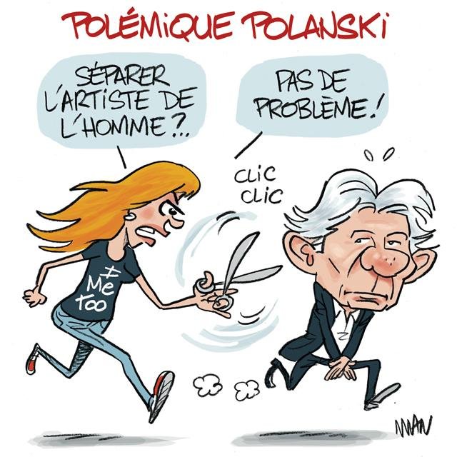 Dessin de presse : Polanski presse : Polanski