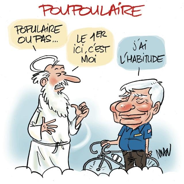 Dessin de presse : Poulidor presse : Poulidor