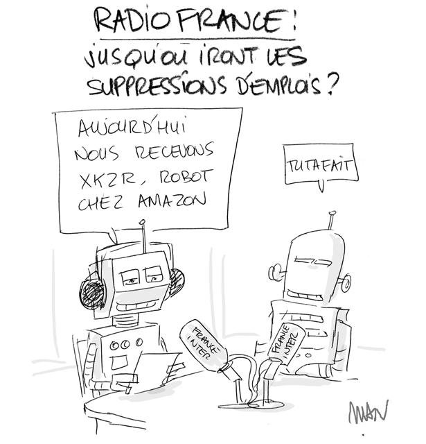 Dessin de presse : Radio France presse : Radio France