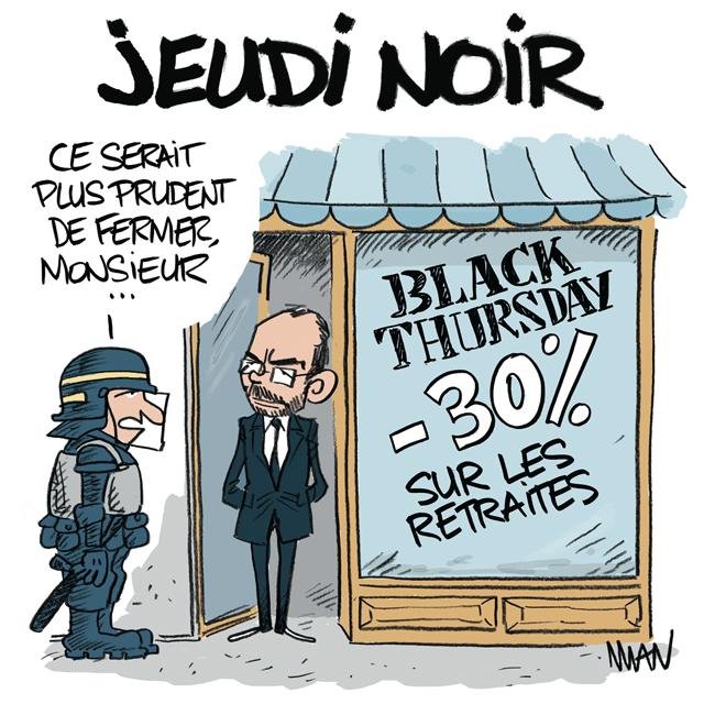Dessin de presse : Jeudi noir presse : Jeudi noir
