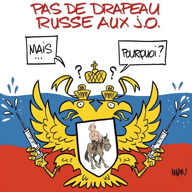 Dessin de presse : Drapeau russe presse : Drapeau russe