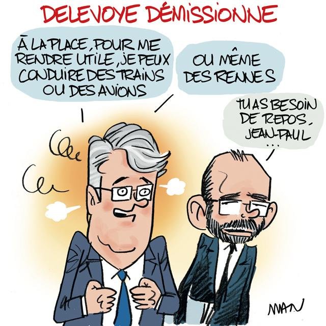 Dessin de presse : Delevoye 1 presse : Delevoye 1