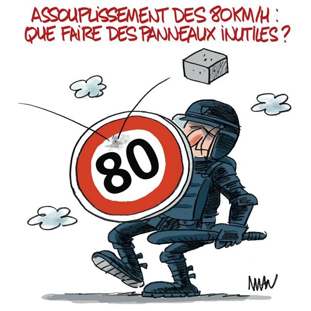 Dessin de presse : 80 KM/H presse : 80 KM/H