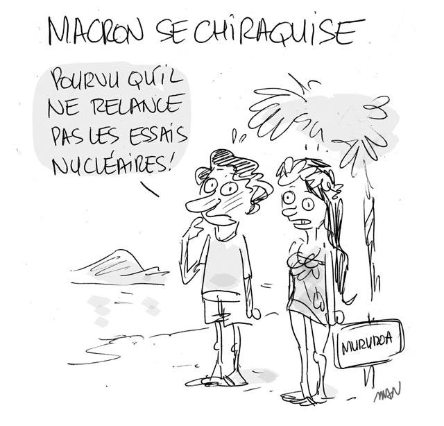 Dessin de presse : Mururoa presse : Mururoa