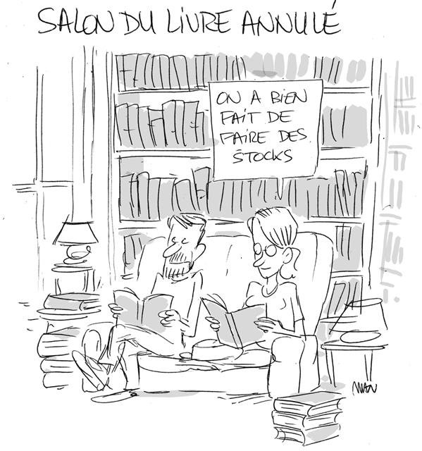 Dessin de presse : Salon du livre presse : Salon du livre