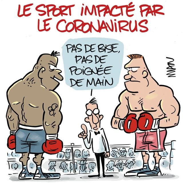 Dessin de presse : Coronavirus & sport presse : Coronavirus & sport