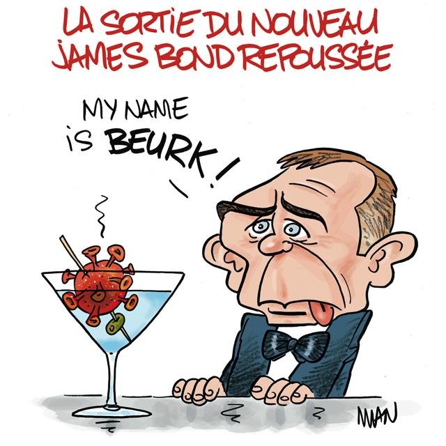 Dessin de presse : Coronavirus & Bond presse : Coronavirus & Bond