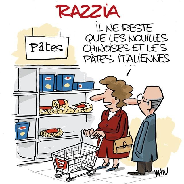 Dessin de presse : Coronavirus-Razzia presse : Coronavirus-Razzia
