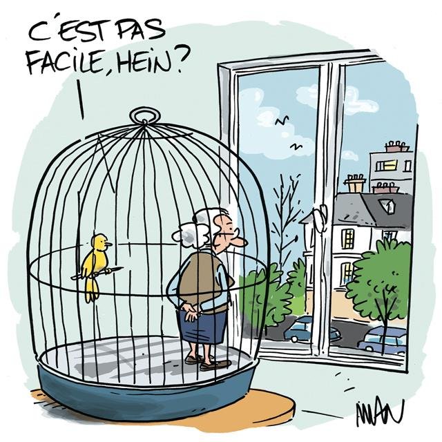 Dessin de presse : Coronavirus-cage presse : Coronavirus-cage
