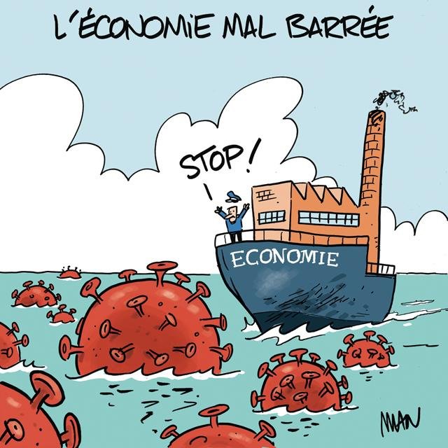 Dessin de presse : Coronavirus-Mines presse : Coronavirus-Mines