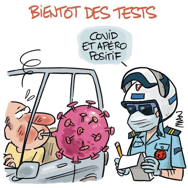 Dessin de presse : Coronavirus-Tests presse : Coronavirus-Tests