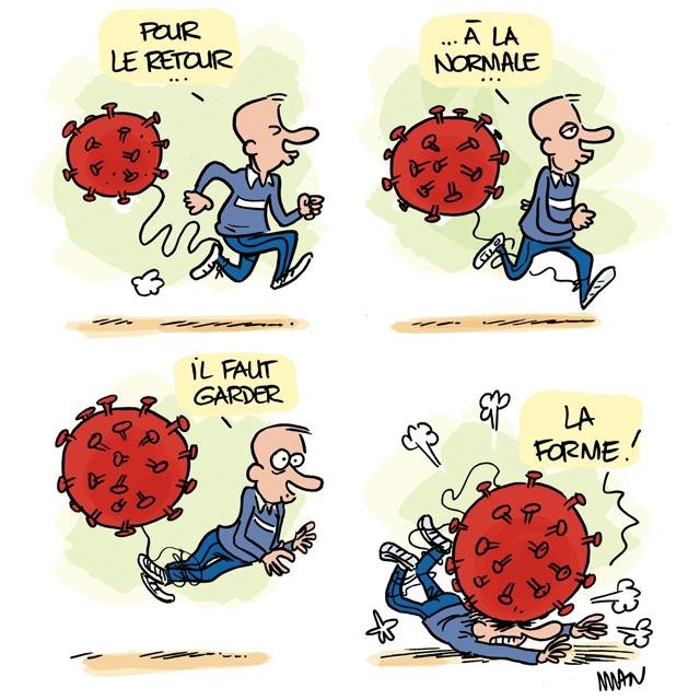 Dessin de presse : Coronavirus-Jogging presse : Coronavirus-Jogging